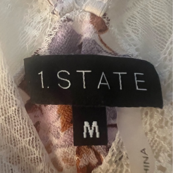 1.State Floral Lace Trim Cami Tank Top Size: M - Picture 6 of 8